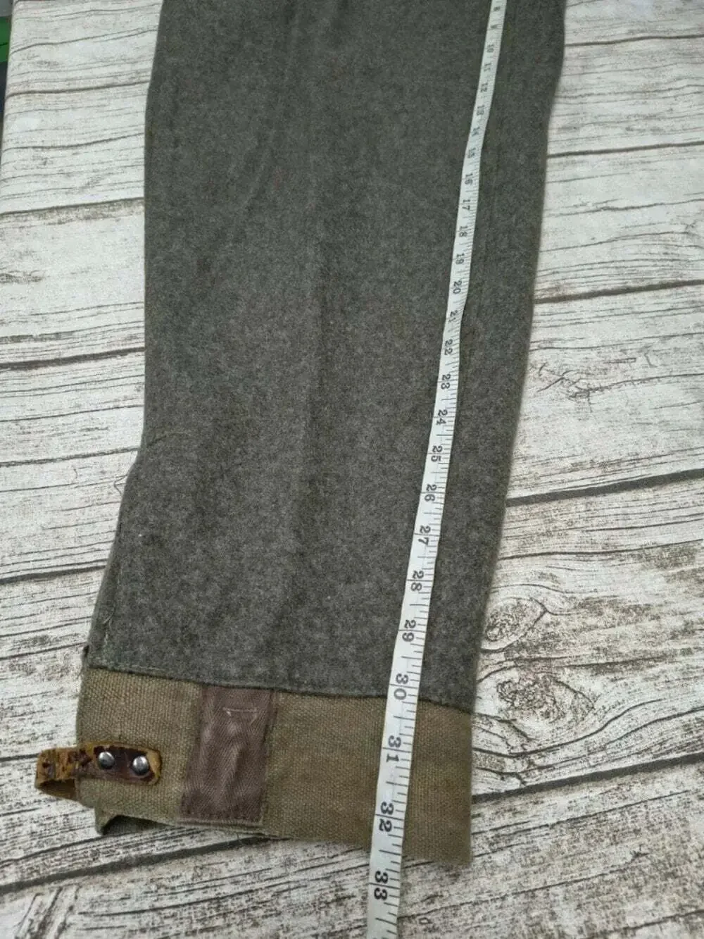 1953 True Vintage Swedish Crown Military Wool Army Cargo Pants 50s Trousers